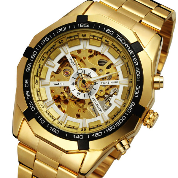 Sport Gold Skeleton Mechanical Watch