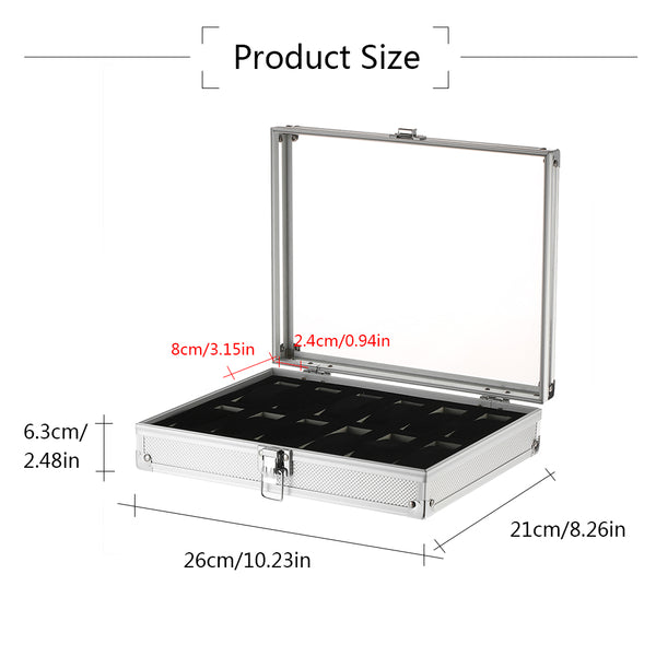 12 Slot Aluminum Watch Storage