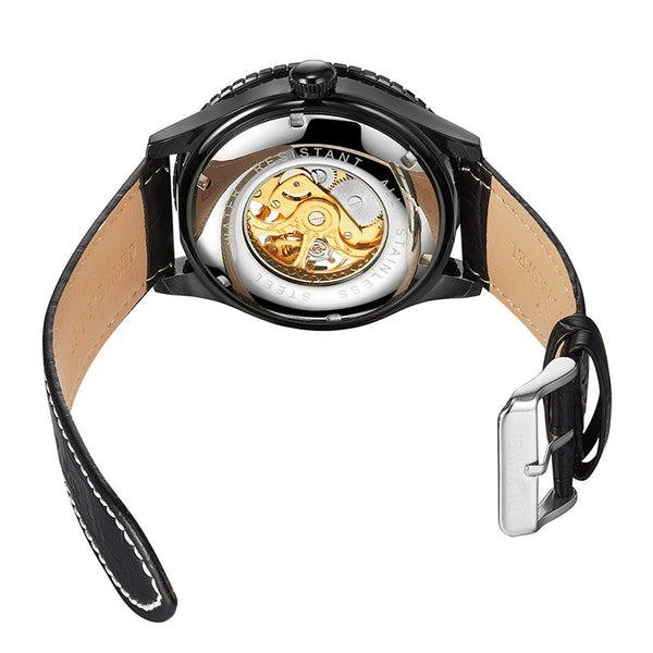 Montre Homme Leather Wristwatch