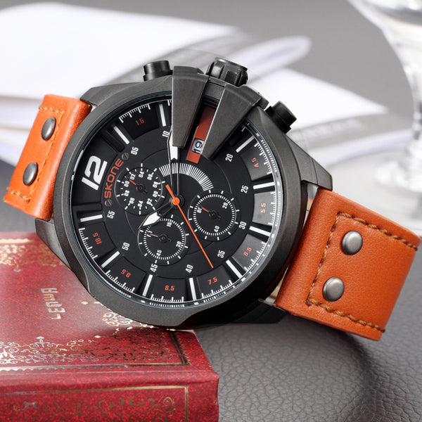 Army Leather Chronograph Watch