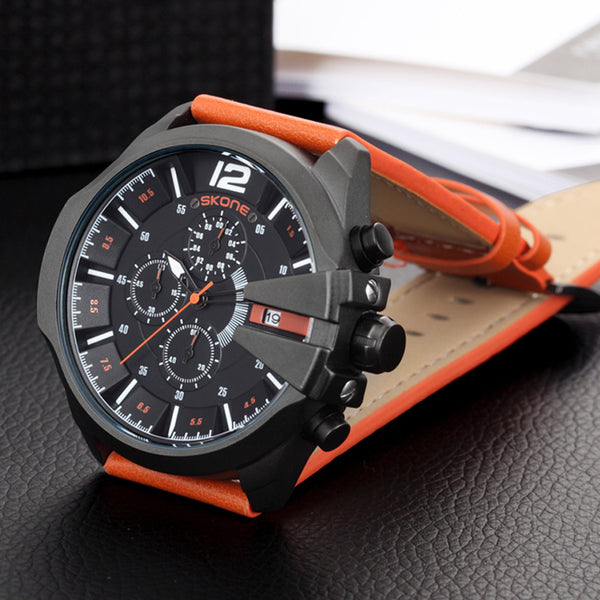 Army Leather Chronograph Watch