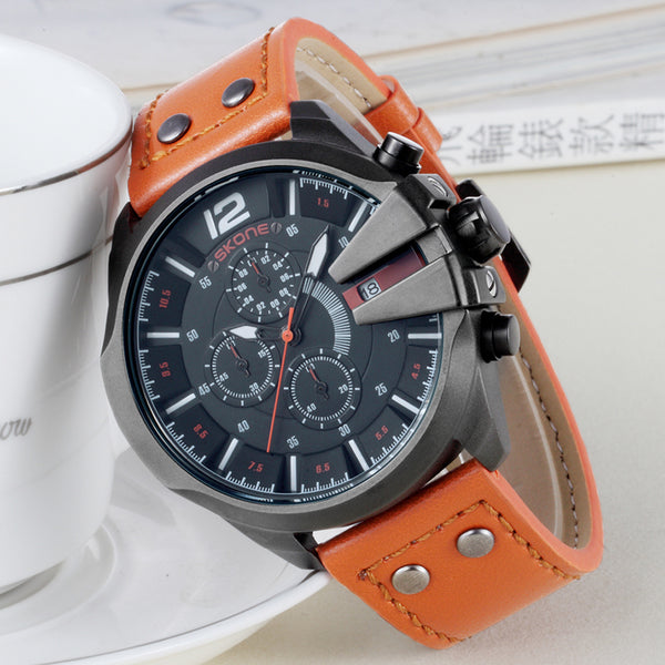 Army Leather Chronograph Watch