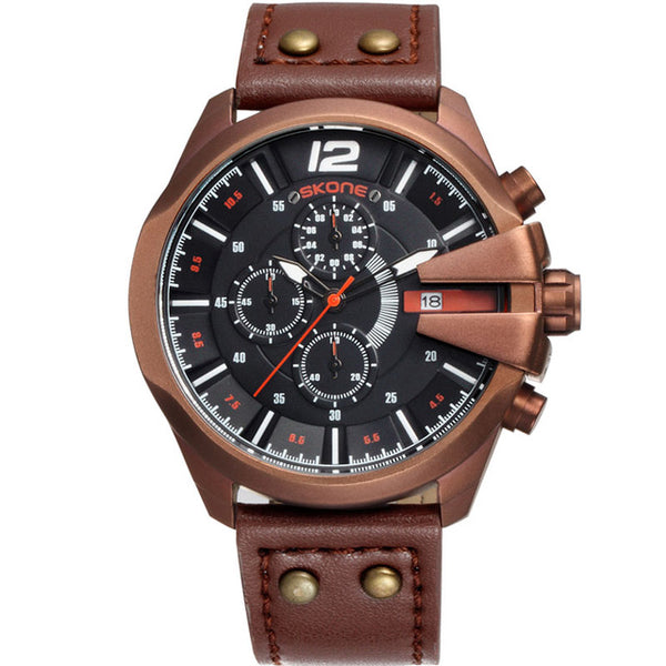 Army Leather Chronograph Watch