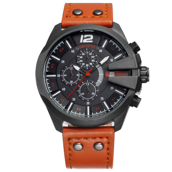 Army Leather Chronograph Watch